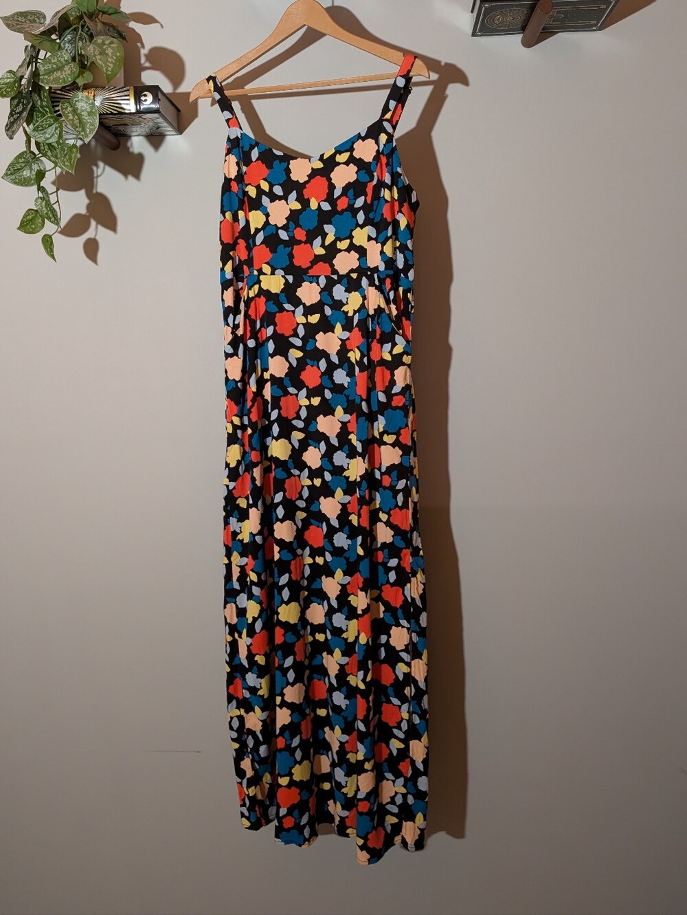 41 Hawthorn Beatriz Abstract Floral Pocket Beach Maxi Dress - XL